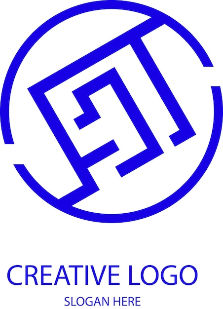 Plik wektorowy monogram logo abstrakcja