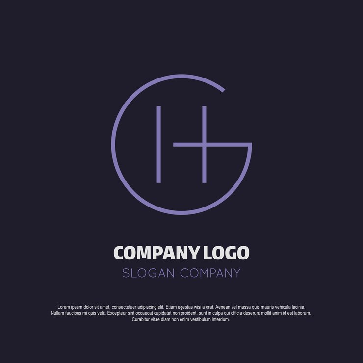 Wektor monogram logo gh