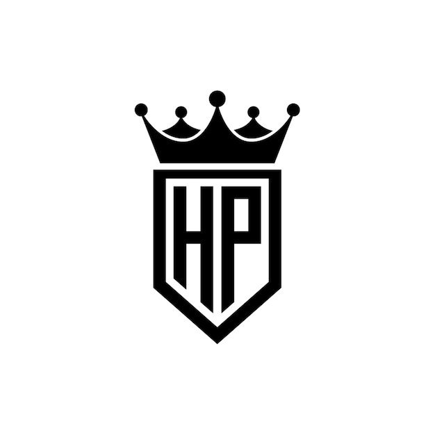 Monogram logo HP projekt litery tekst nazwa symbol monochromatyczny logo alfabet znak prosty logo