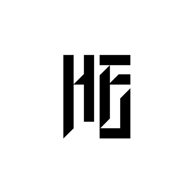 Monogram logo projekt litery tekst nazwa symbol monochromatyczny logo alfabet znak prosty logo