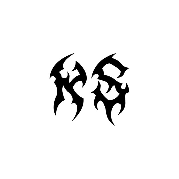 Monogram logo projekt litery tekst nazwy symbol monochromatyczny logo alfabet znak prosty logo