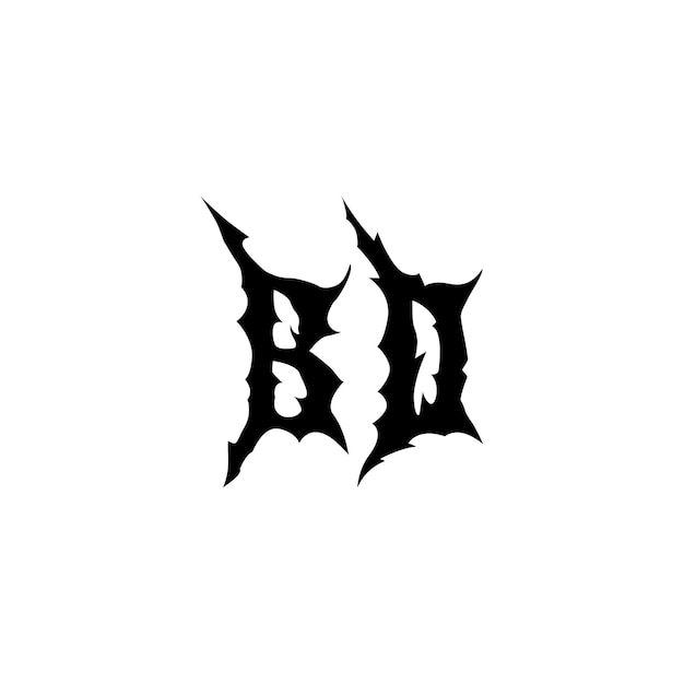 Monogram logo projekt litery tekst nazwy symbol monochromatyczny logo alfabet znak prosty logo