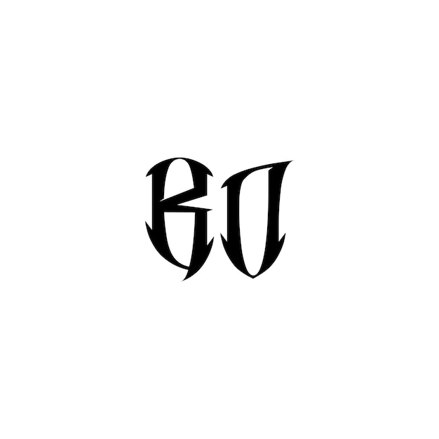 Monogram logo projekt litery tekst nazwy symbol monochromatyczny logo alfabet znak prosty logo
