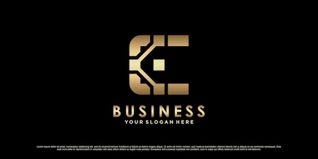 Monogram Logo Projekt Początkowa Litera C Dla Biznesu Lub Osobistego Z Kreatywną Koncepcją Premium Wektor