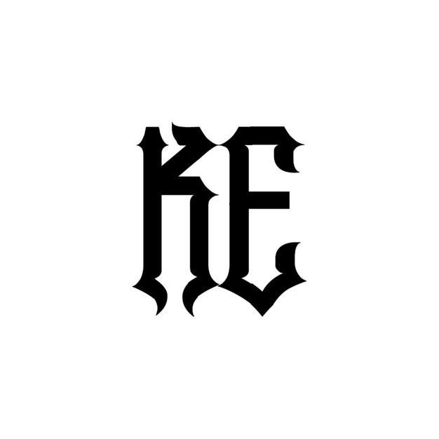 Monogram logo projektowanie litery tekst nazwa symbol monochromatyczny logo alfabet znak prosty logo
