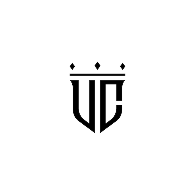 Monogram logo UC projekt litery tekst nazwa symbol monochromatyczny logotyp alfabet znak prosty logo