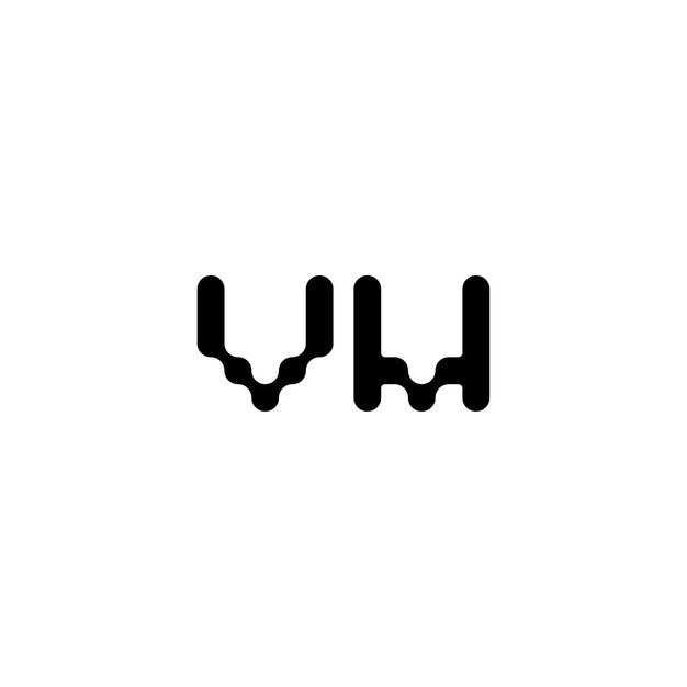 Monogram logo VW projekt litery tekst nazwy symbol monochromatyczny logo alfabet znak prosty logo