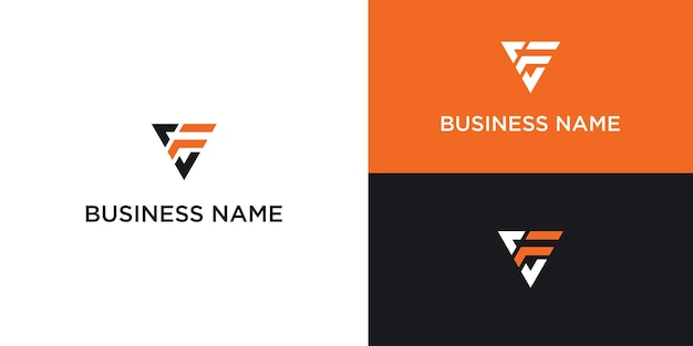 Monogram logo wektora cf prosty i nowoczesny