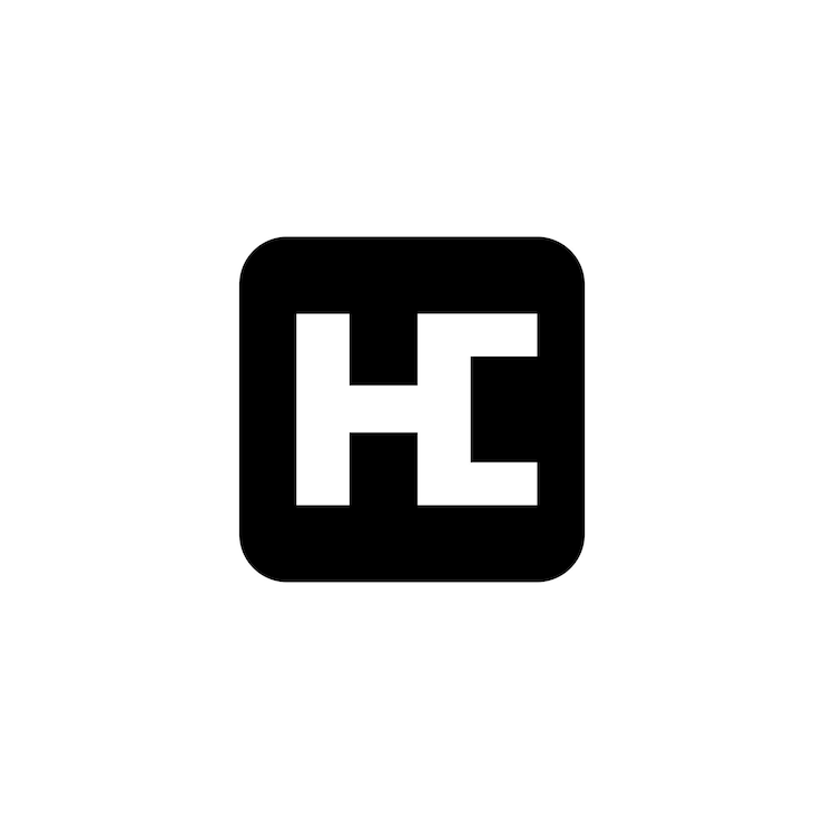 Wektor monogram pierwszych liter nazwy firmy hc. ikona firmy hc.