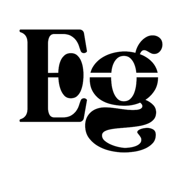 Plik wektorowy monogram początkowej litery nazwy marki eg