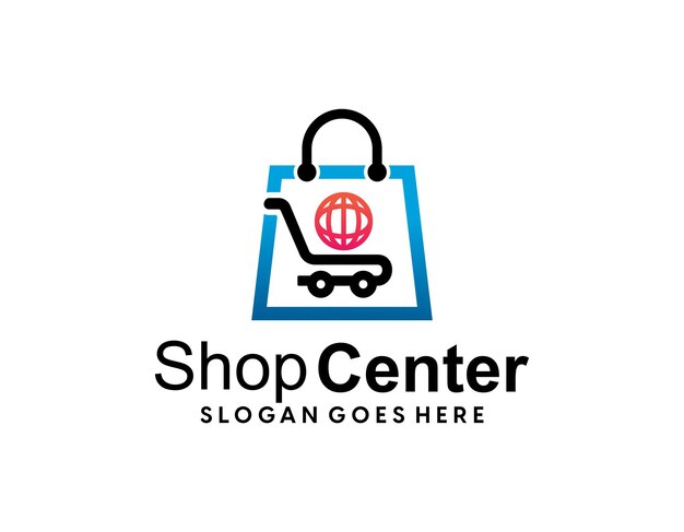 Plik wektorowy monogram szablon projektu logo sklepu internetowego