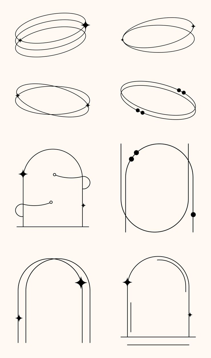 Monoline Minimalist Collection Set Wektorowy Projekt