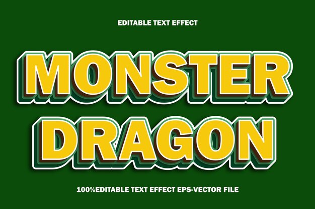 Monster Editable Text Effect 3D Emboss Gradient Style