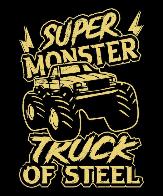 Monster Truck Tshirt Designtruck Wektor