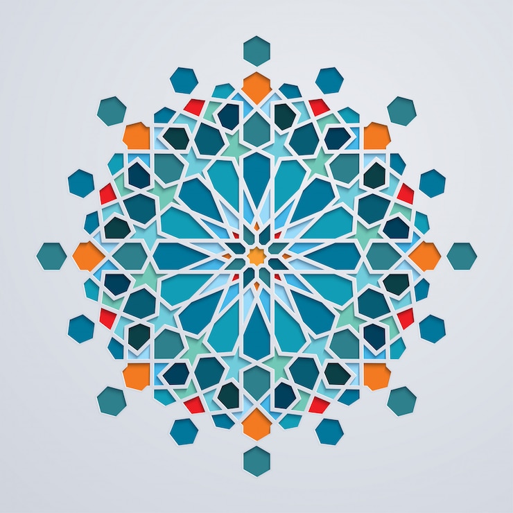 Wektor moroccoan kolorowe tło arabski ornament geometryczny