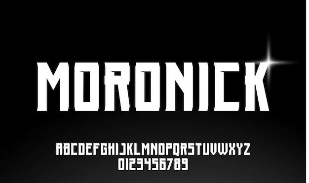 Moronick To Nowoczesny Sportowy Projekt Czcionki Alfabetu Typografii
