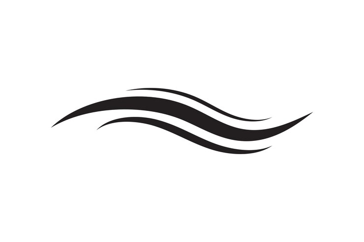 Morze ikona fala ilustracja projekt wektor Ocean logo element graficzny Aqua symbol