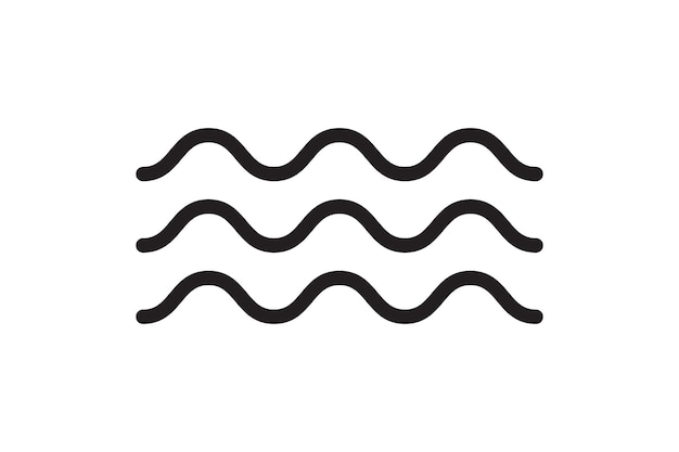 Morze Ikona Fala Ilustracja Projekt Wektor Ocean Logo Element Graficzny Aqua Symbol