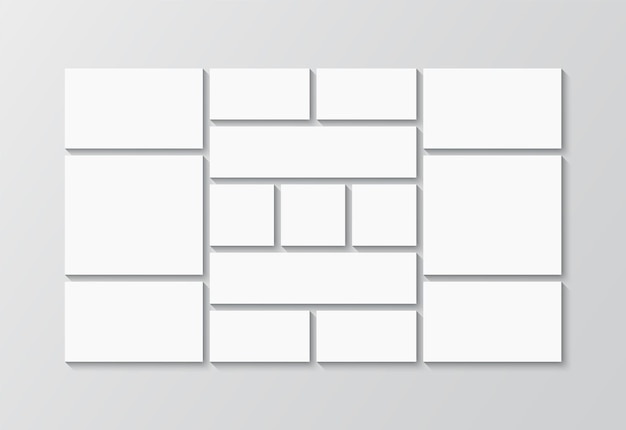 Plik wektorowy mosaic scrapbook board szablon kolażu zdjęć mood board layout moodboard background