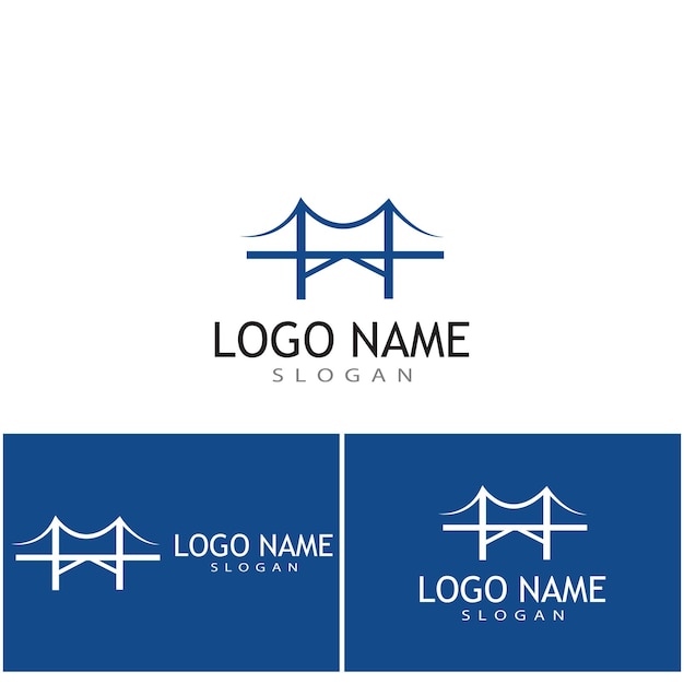 Most Logo Szablon Wektor Ikona Ilustracja Projekt