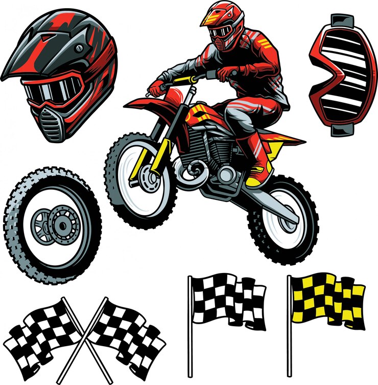 Wektor motocross enduro
