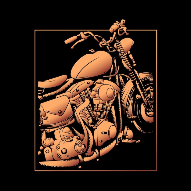 Plik wektorowy motocykl gradient vintage odznaka ilustracja