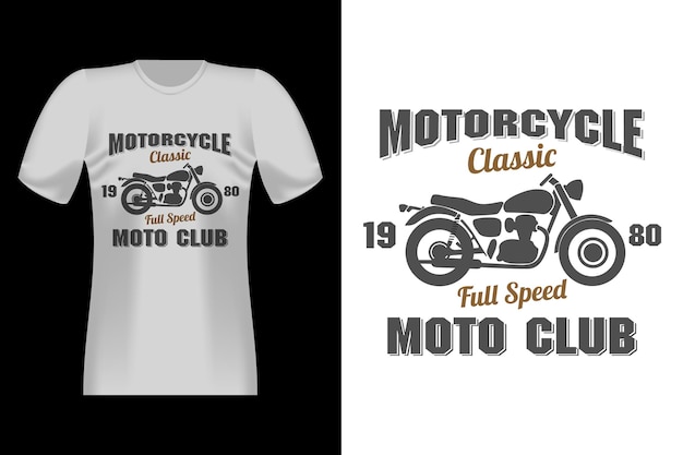 Plik wektorowy motocykl klasyczny rower męski z sylwetka vintage retro projekt t-shirt