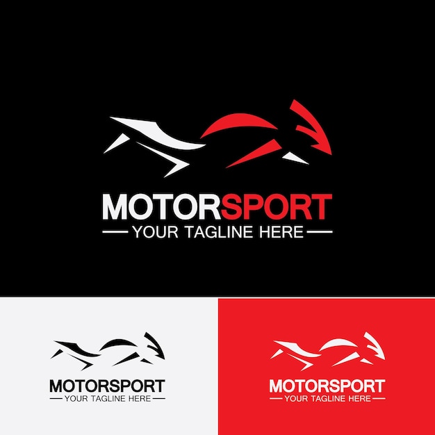 Motocykl Sport Logo Symbol Ilustracja Wektorowa Szablon Projektu