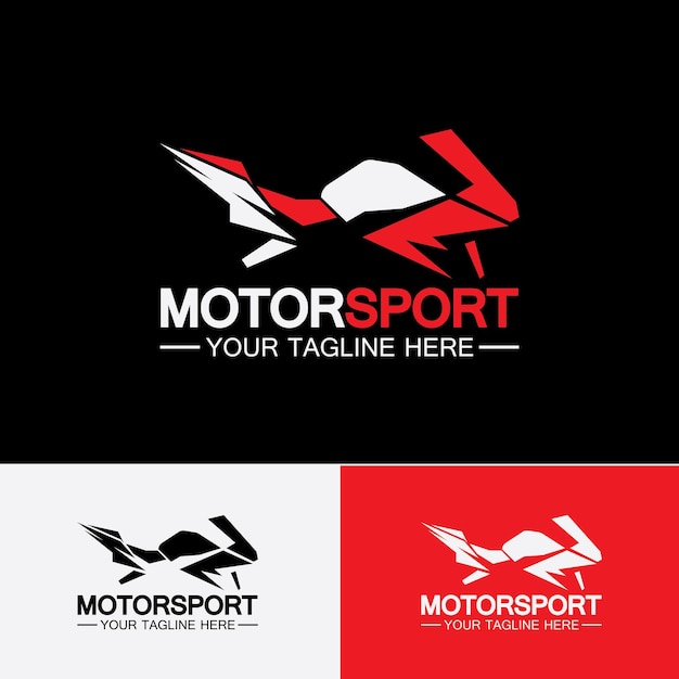 Motocykl Sport Logo Symbol Ilustracja Wektorowa Szablon Projektu