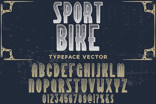 Motocykl Sportowy Projektowania Etykiet Typografii