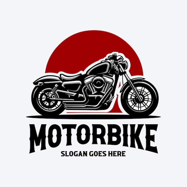 Motocykl Sylwetka Logo Wektor Ilustracji. Najlepsze Do Projektowania Logo Związanych Z Motoryzacją