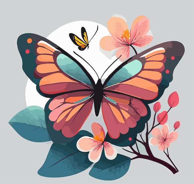 Motyl I Kwiat Połącz Elementy Kwiatowe Z Delikatnymi Motylami W Swoim Wzorze To Dodaje