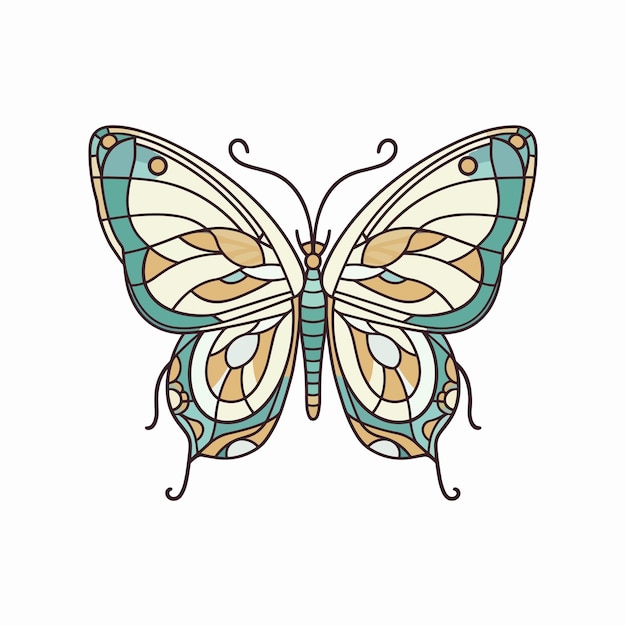 Motyl logo projekt ręka ilustracja