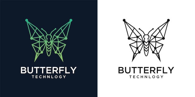 Motyl Z Technologią Projektowania Logo Sieci