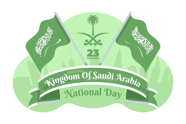 Plik wektorowy motyw narodowego dnia arabii saudyjskiej