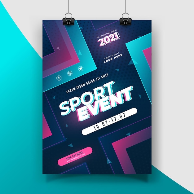 Plik wektorowy motyw plakatu wydarzenia sportowego 2021
