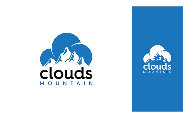 Plik wektorowy mountain cloud nowoczesne logo raczyć wektor