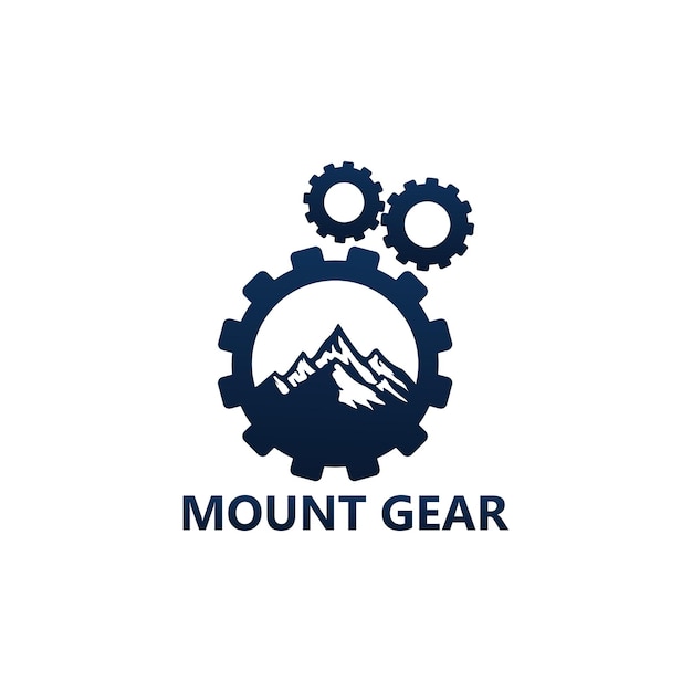 Mountain Gear Logo Szablon Wektor Projektu, Godło, Koncepcja Projektu, Kreatywny Symbol, Ikona