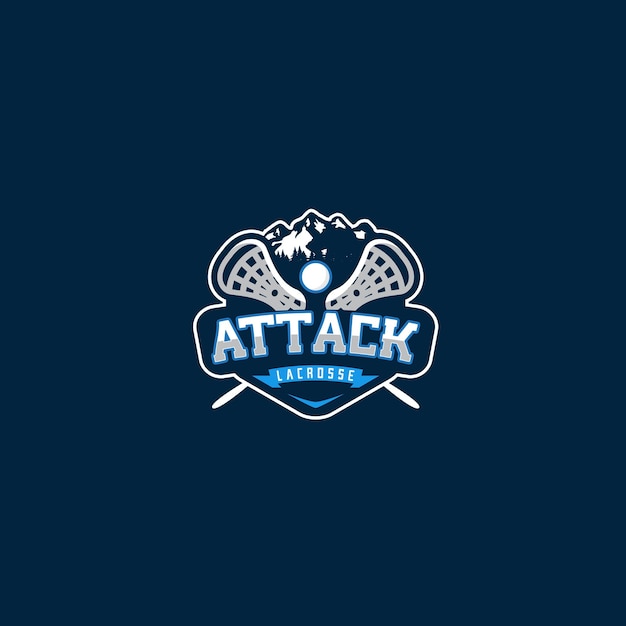 Mountain Lacrosse Attack Sport Projektowanie Logo