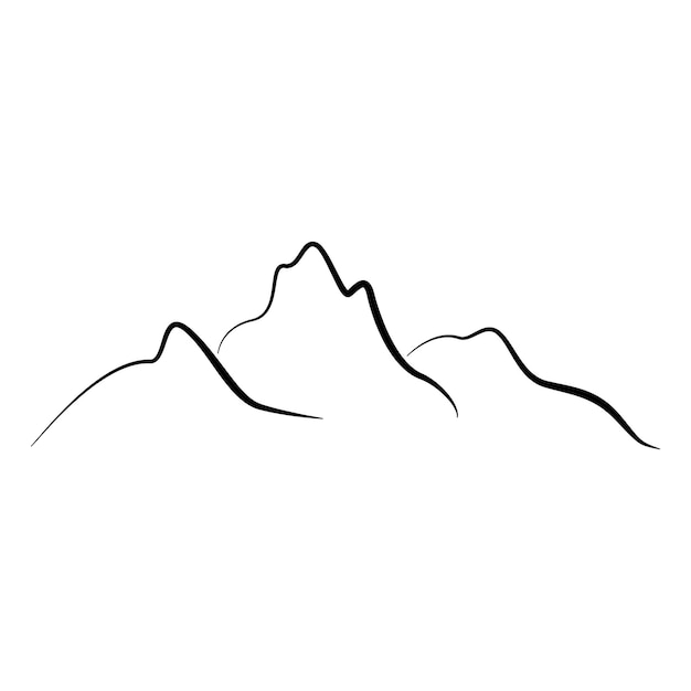 Plik wektorowy mountain line art silhouette ilustracja wektorowa logo