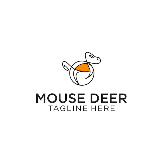 Mouse Deer Logo Ikona Projekt Wektor Szablon