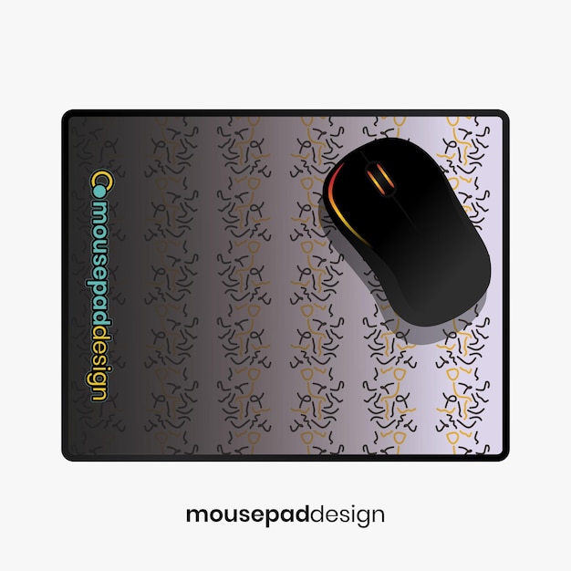 Plik wektorowy mousepad z myszą na nim i myszą na ekranie