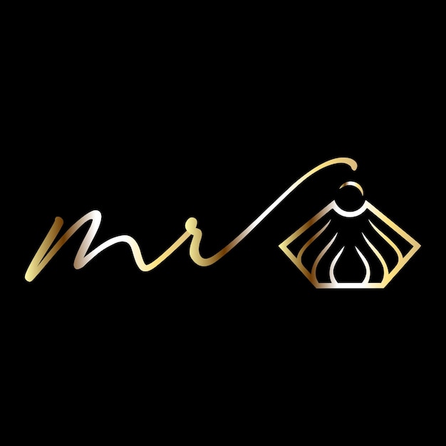Plik wektorowy mr monogramy logo biżuteria szablon wektor logo
