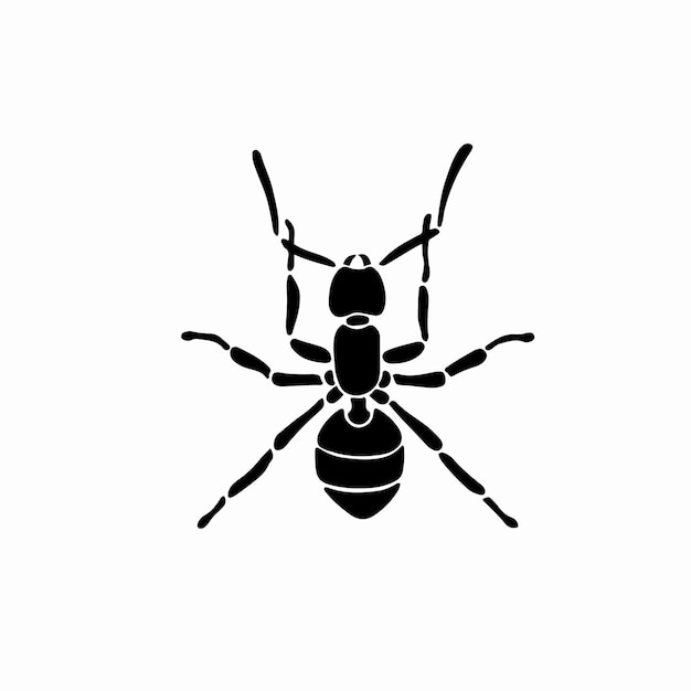 Mrówka Logo Symbol Wzornik Projekt Tatuaż Wektor Ilustracja