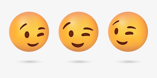 Mrugająca Twarz Emoji Dla Reakcji W Mediach Społecznościowych