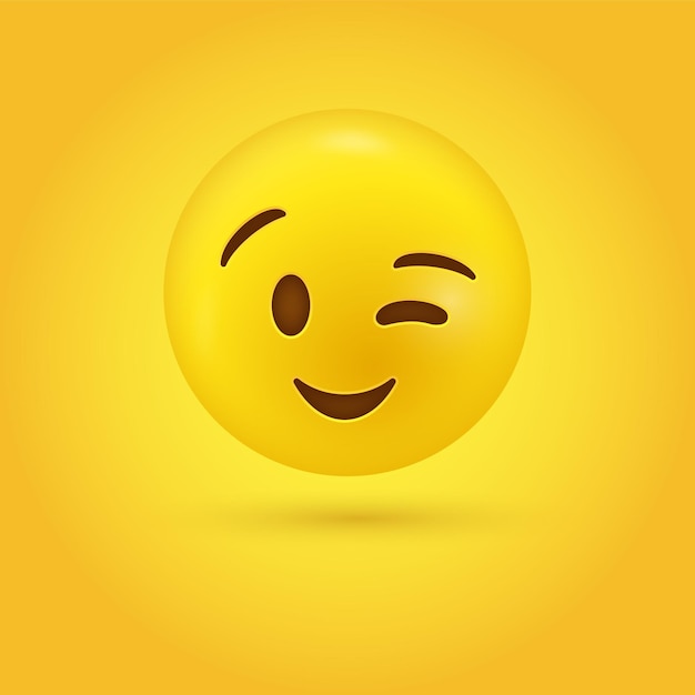 Mrugająca twarz emoji
