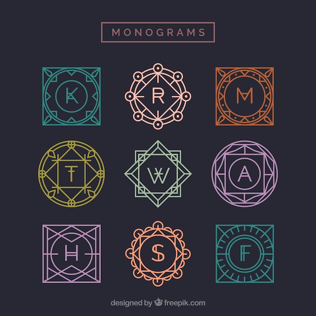 Multicolor Monograms Kolekcji