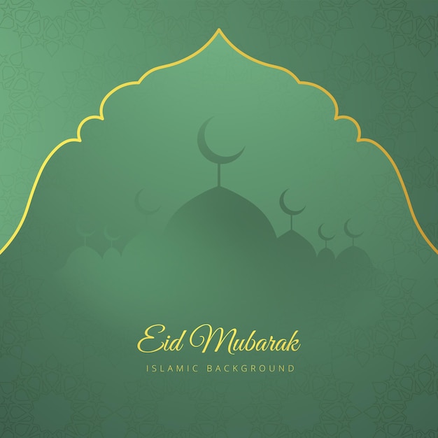 Muzułmański Islamski Plakat Eid Mubarak Lub Piękny Projekt