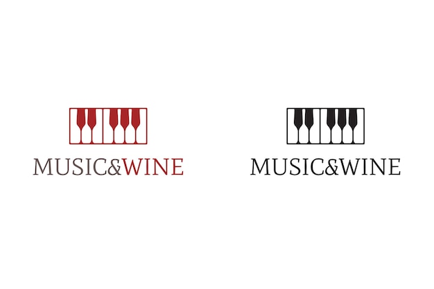 Muzyka I Wino Logo Szablon