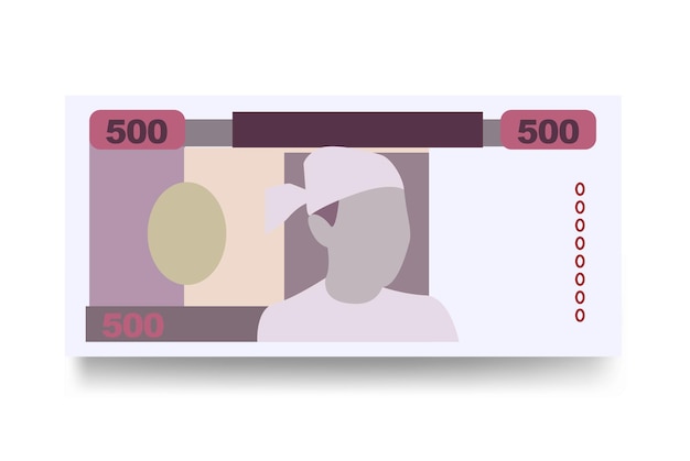 Plik wektorowy myanmar kyat vector illustration zestaw pieniędzy z azji południowo-wschodniej banknoty banknoty papierowe pieniądze 500 mmk